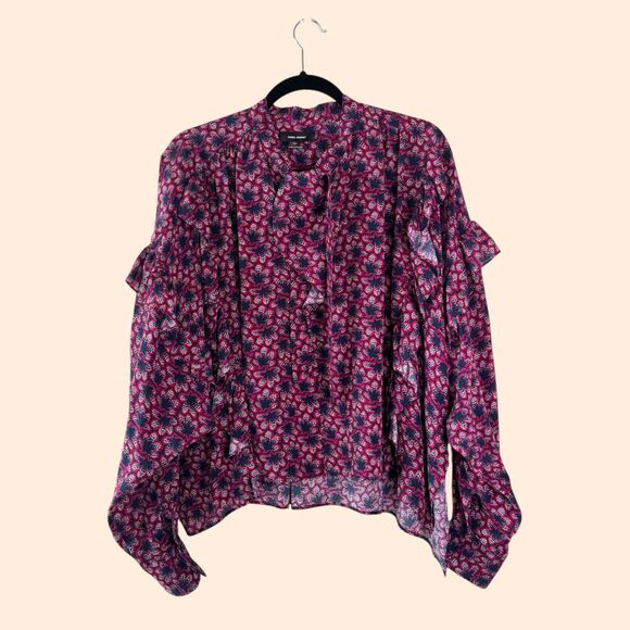 Isabel Marant Etoile Silk Floral Blouse - Picture 1 of 7